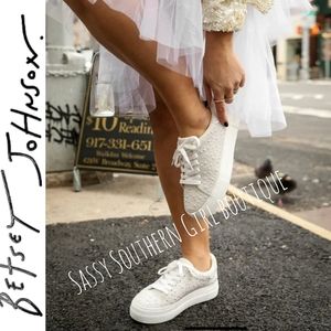 🆕⭐ Betsey Johnson pearl Sydney tennis shoes